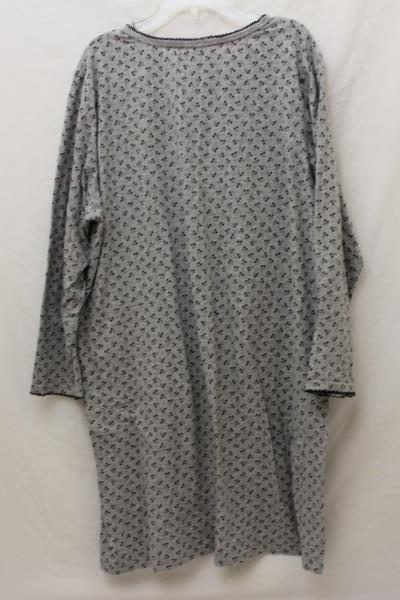 Coffee Talk XL Women's Night Gown "Delight in the Little Things" Gray Grey