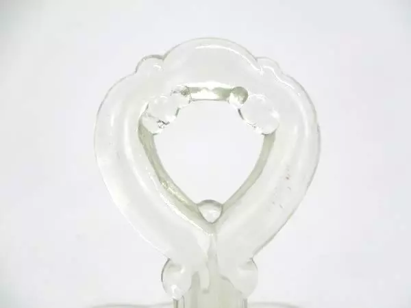Vintage Clear Glass Serving Tray Center Handle Scalloped Edge 12in Diameter