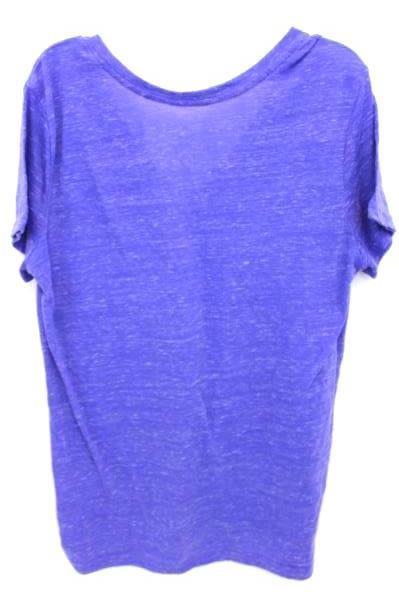 Adidas Purple V Neck Sport Fitness Workout Thin Cotton Blend Shirt Size L