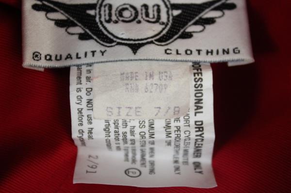 Women's I.O.U Red Vintage Business 2 Piece Sequin Blazer & Skirt Size 7-8