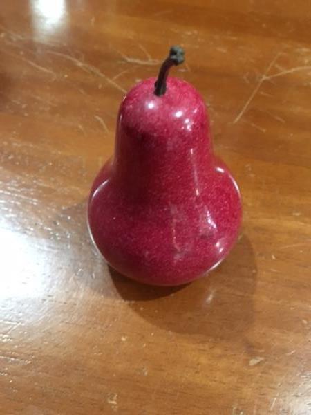 Marble Red Pear Paperweight Home Decor