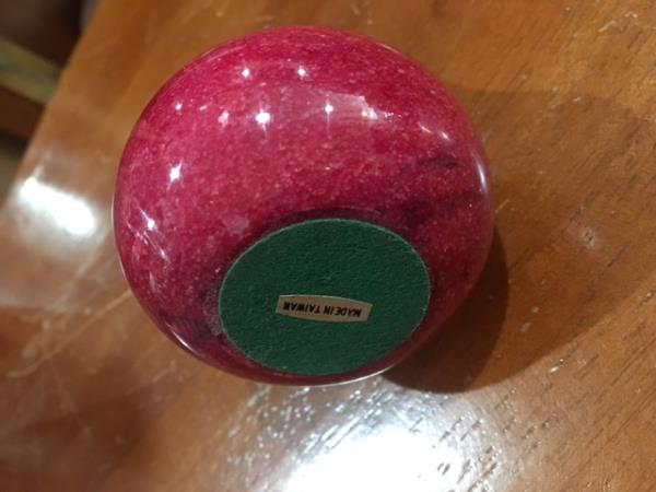 Marble Red Pear Paperweight Home Decor