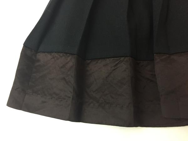 Un Deux Trois Pleated Skirt Black Dark Brown DARLING! Size 5