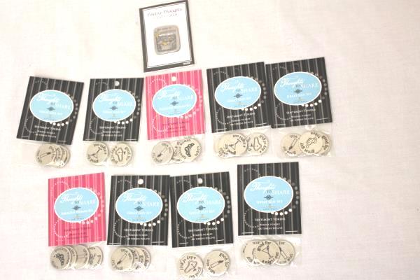 Lot of 10 Giftcraft Thoughts to Share HIS HER Tokens and GANZ Positive Thought