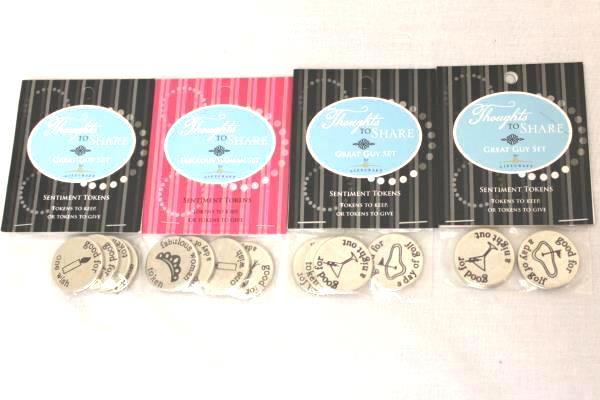 Lot of 10 Giftcraft Thoughts to Share HIS HER Tokens and GANZ Positive Thought