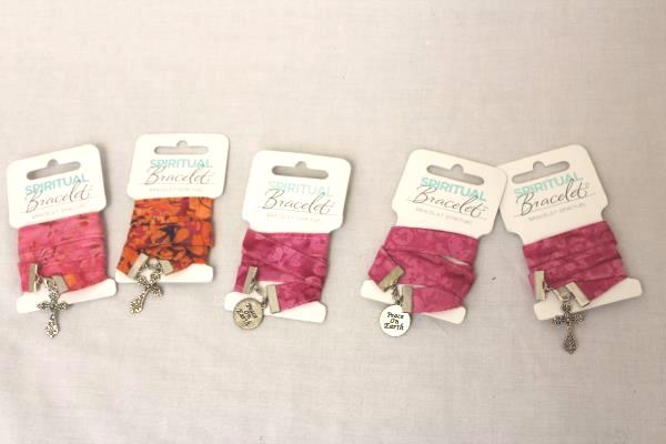 Lot of 19 Spiritual Bracelets Green Pink Orange