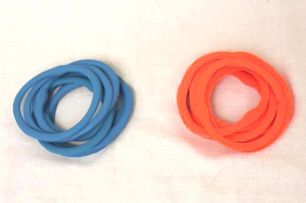 Lot Of 48 Rubber and 4 Plastic Bangle Bracelets