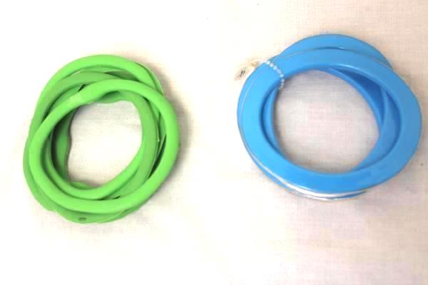 Lot Of 48 Rubber and 4 Plastic Bangle Bracelets