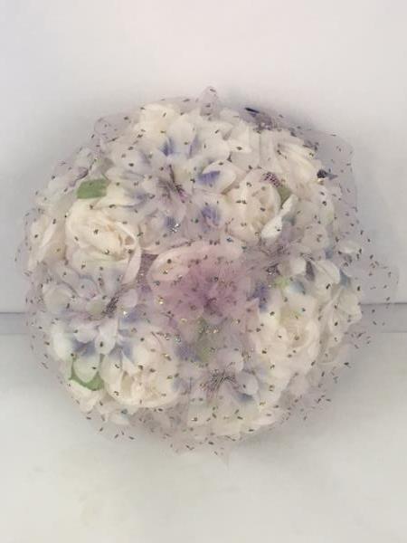 Dazzling Authentic Vintage Le Charmé Creations Lilac Flowered Hat