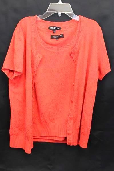 Women's JONES NEW YORK Collection Size Large Orange Tank Sweater Cover