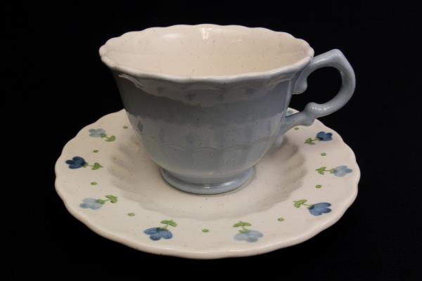 Vintage Vernon Ware True Blue Cup And Saucer By Metlox Tea Cup