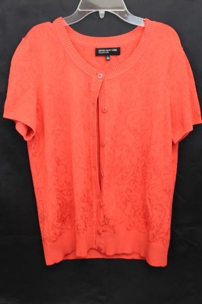 Women's JONES NEW YORK Collection Size Large Orange Tank Sweater Cover