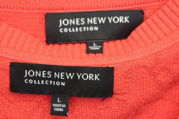 Women's JONES NEW YORK Collection Size Large Orange Tank Sweater Cover