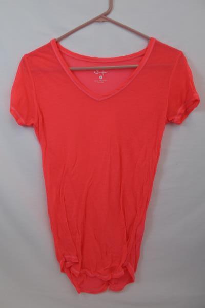 Lot of 2 Women's Juniors Size Small Long & Short Sleeve Shirts Curfew & SO