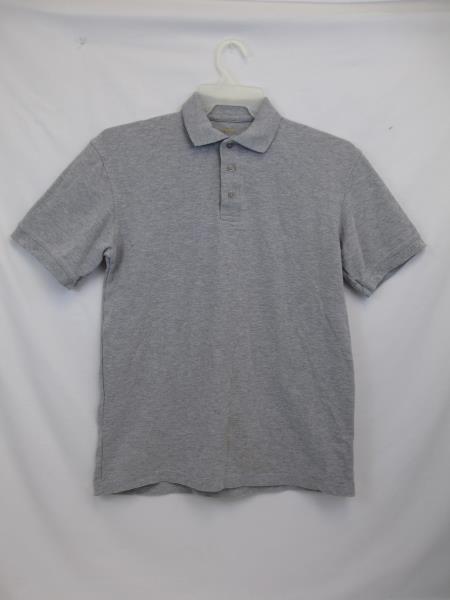 Men's Gray Grey Short Sleeved Polo Shirt by Dennis Size AM