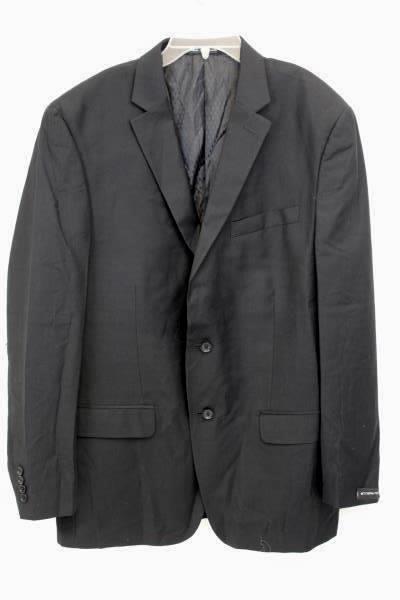 Womans Dark Blue Blazer Half Button Up Size 38 Regular 100% Wool