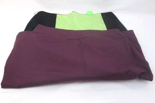 Lot of 2 Women's Pencil Skirts Size 8 ~Renuar and Old Navy Black Green Purple