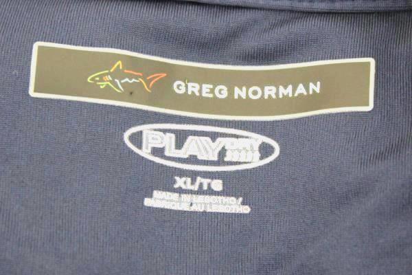 Greg Norman Athletic Shirt Polo Blue w/ White Stripes Men's Size XL