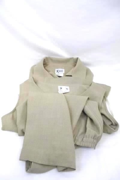 K Studio Size 12 Lot Of 3 Shirt Undershirt Pants Suit Tan Zip Up