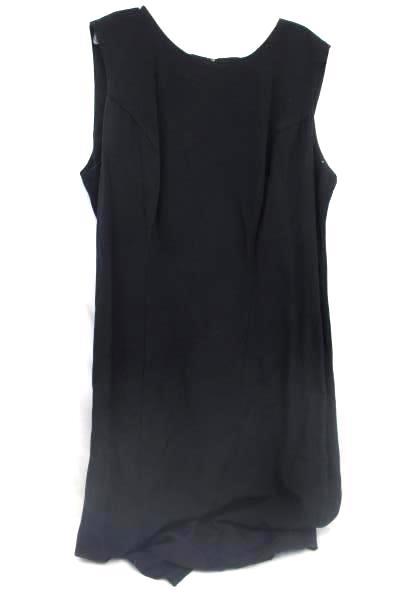Womens Dress By Piccalino Plus Solid Black Zip up 54%Rayon Size 16