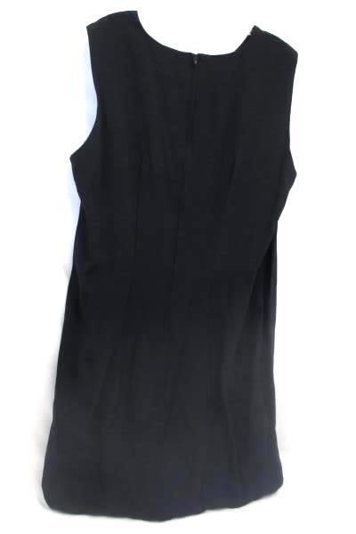 Womens Dress By Piccalino Plus Solid Black Zip up 54%Rayon Size 16