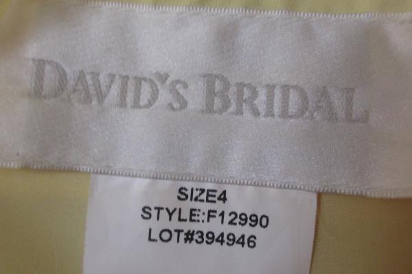Bridesmaid Dress by David's Bridal Yellow Women's Size 4