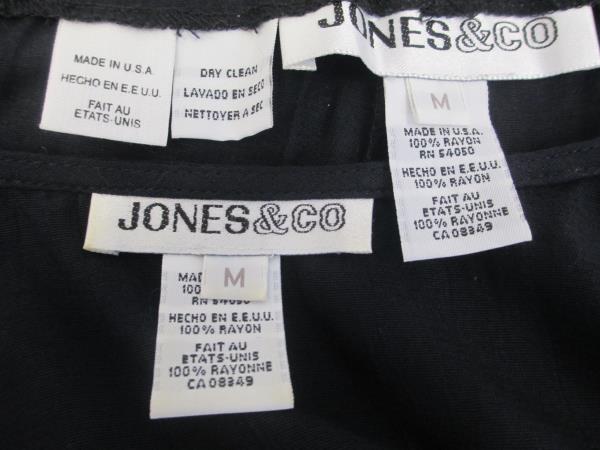 Lot of 2 Blouse and Loose Trousers Set by Jones & Co Black Women's Size M