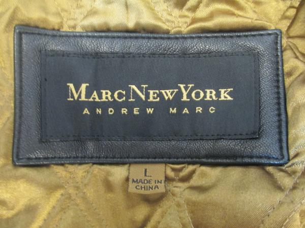 Marc New York Men's Leather Jacket Black Thermollite Plus Insulation Size L