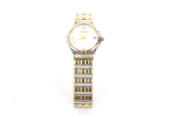 Caravelle Bulova Quarts Water Resistant Stainless Steel 2 Tone Band and Back