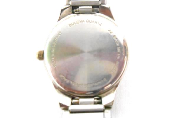 Caravelle Bulova Quarts Water Resistant Stainless Steel 2 Tone Band and Back