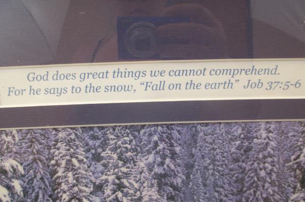 Framed Print of Person On Horseback Featuring Job 37: 5-9 With A Quote By Hess