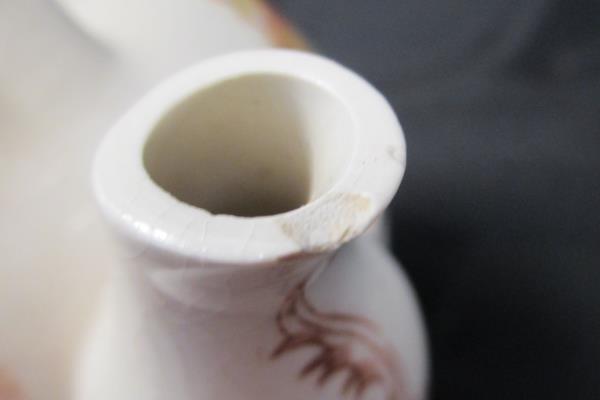 Vintage Porcelain Teapot Decorative Japanese Cultural Landscape