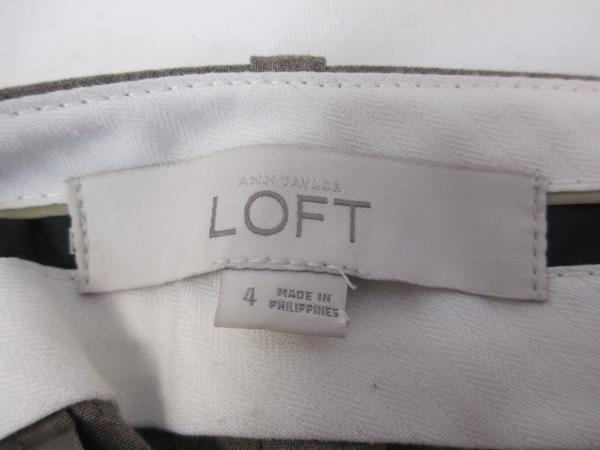 Women's Dress Pants By Loft Brown Flat Front Size 4