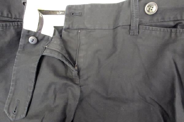 Women's Dress Pants By Ann Taylor Loft Black Flat Front Size 6