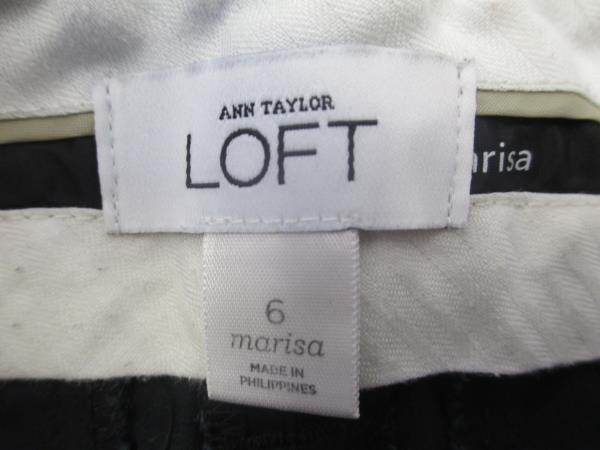 Women's Dress Pants By Ann Taylor Loft Black Flat Front Size 6