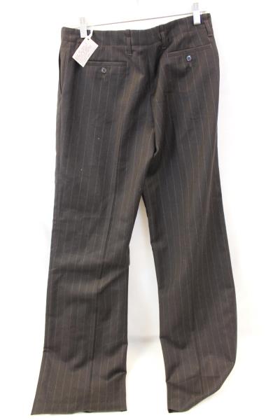 Mabitex Donna Dress Pants Black Gray Stripes 100% Virgin Wool Women's Sz 10 NWT