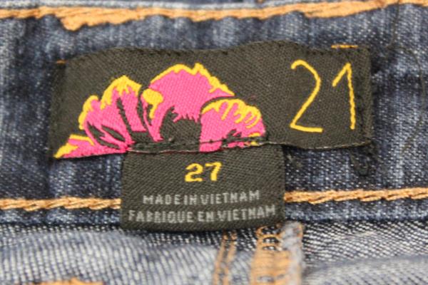 21 Women's Skinny Jeans Pants Size 27 Dark Blue Wash Full Zipper