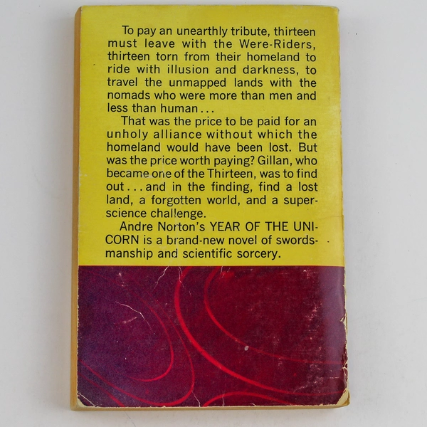 Year Of The Unicorn By Andre Norton 1965 Ace Books Paperback Novel