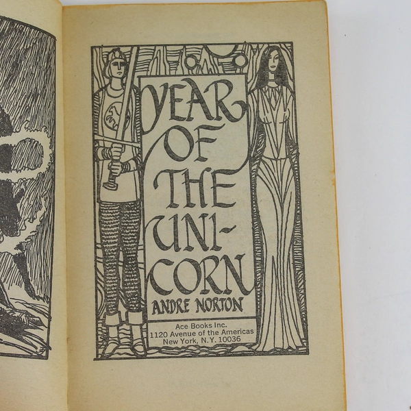 Year Of The Unicorn By Andre Norton 1965 Ace Books Paperback Novel