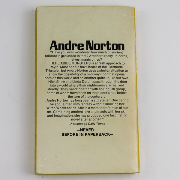 Here Abide Monsters by Andre Norton 1973 DAW Paperback Novel Pre-Owned