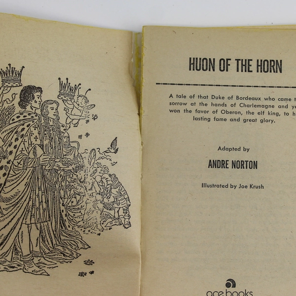 Huon Of The Horn By Andre Norton Copyright 1951 Ace Books Paperback Novel