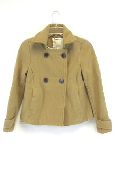 Old Navy Women's Cute Cropped Beige Wool Blend Peacoat Button Jacket Size XS