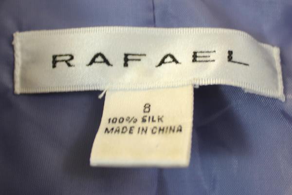 Rafael Women's 100% Silk Blazer Long Sleeves Lavender Sequin Design Size 8