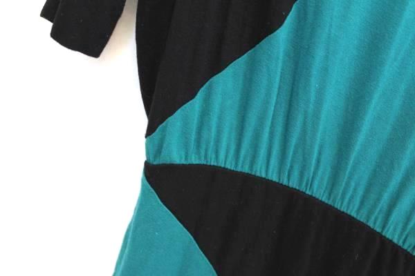 XXI Women's Black Turquoise Design Dress Flare Long Sleeve Size S/P