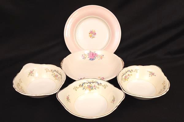 Lot of 5 Mixed Maker Bowls Soup Cereal Coupe Knowles Paden American Limoges