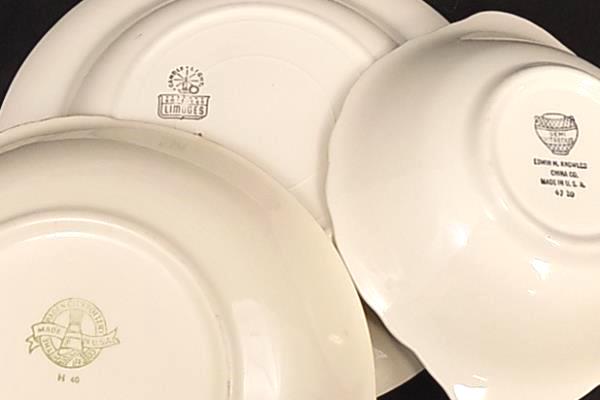 Lot of 5 Mixed Maker Bowls Soup Cereal Coupe Knowles Paden American Limoges