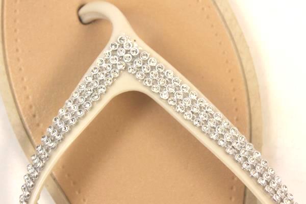 Bobee Women's Flip Flops Beige Tan Size 10