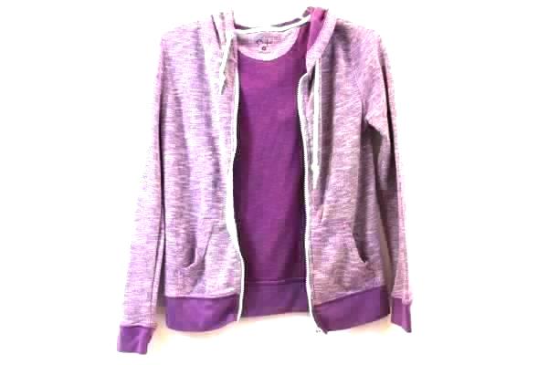 Zip Up by Curfew Purple w/ White Women's Size M