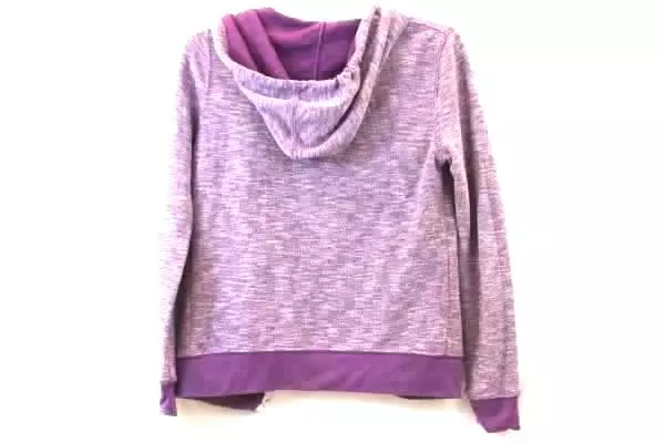 Curfew Women's Jacket Sweatshirt Hooded Full Zip Up Purple w/ White Size Medium