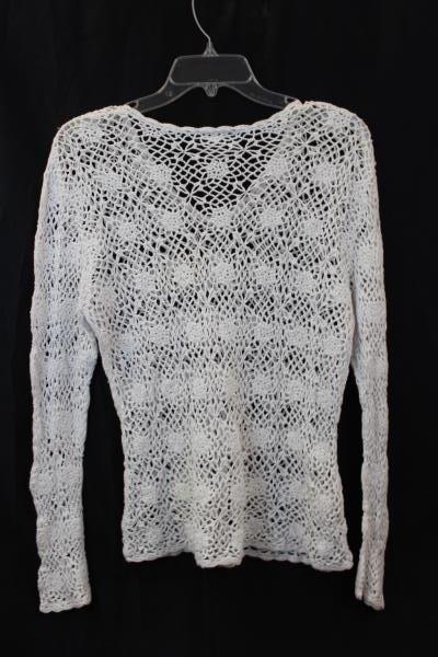 Netted Shirt by Xhilaration- Floral White Women's Size XL